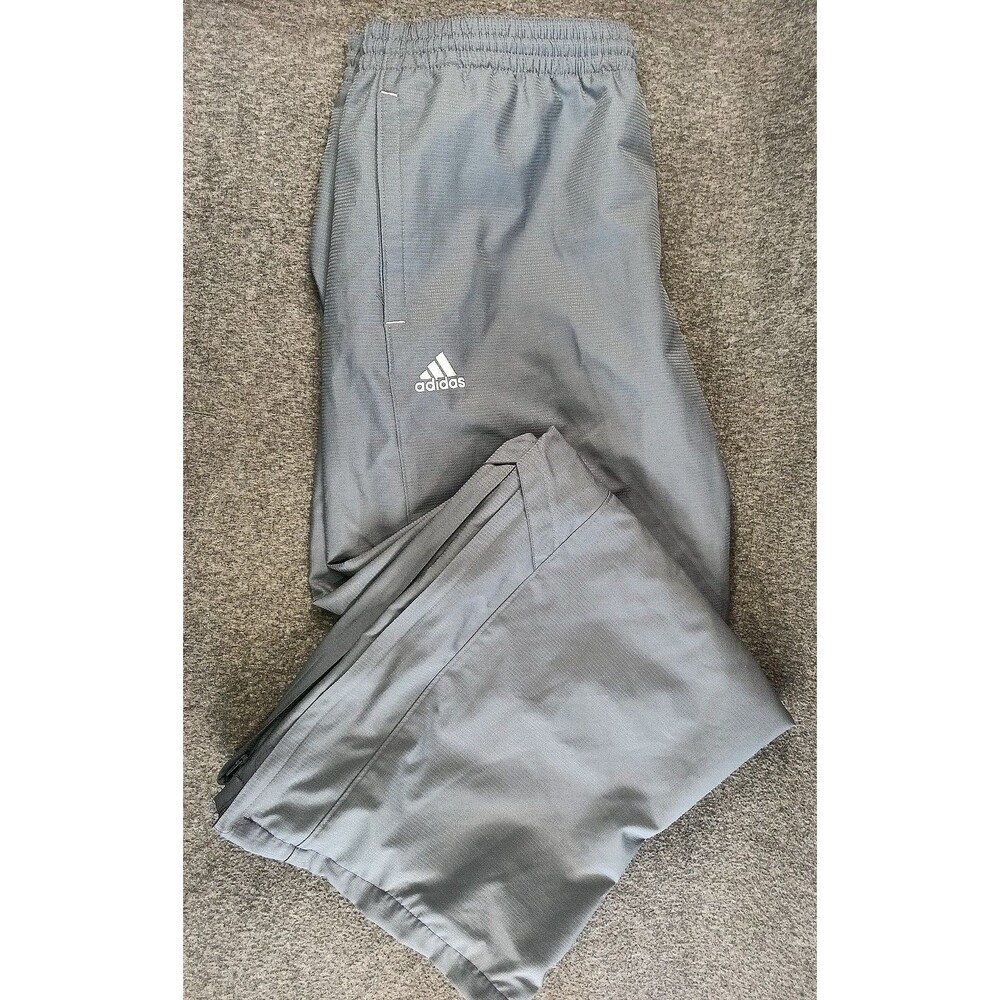 ADIDAS 9582W Women’s Lined Gray Track Athletic Pants Size XXL Zip Ankles